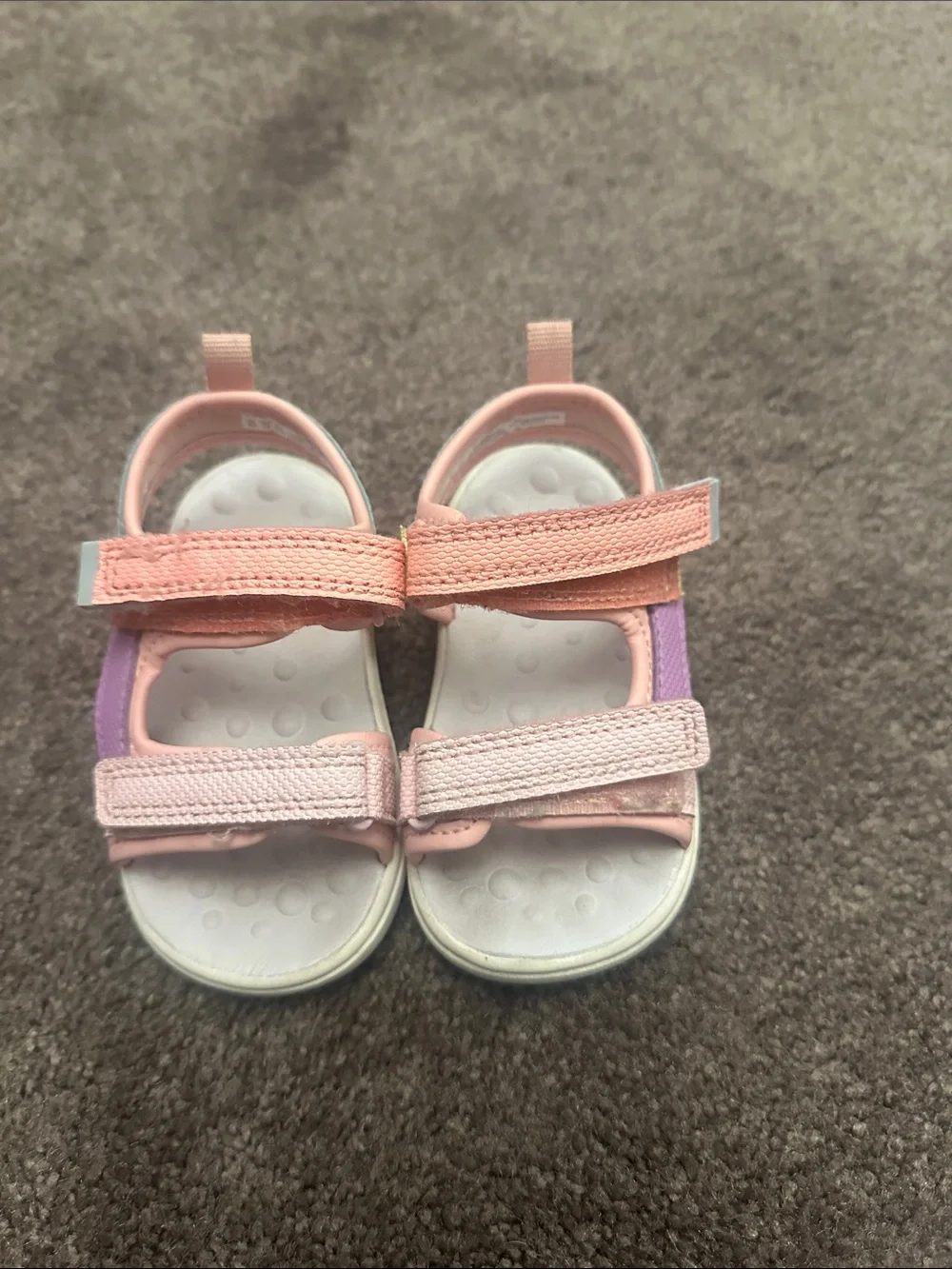 Carter's Pink and Purple Velcro Strap Toddlers' Sandals